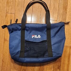 FILA Navy Blue Gym Tote Bag Sports Travel Shoulder Bag